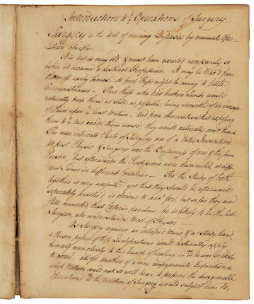 PREVIOUSLY UNKNOWN JOHN MORGAN MEDICAL MANUSCRIPT. MORGAN, JOHN. 1735-1789. Autograph Medical Manuscript Signed (John Morgan) being more than 50 lectures on the practice of medicine, including anatomy, physiology, pathology, and surgery, with references to primary authorities both modern and ancient, citing first hand primary case history from the most renowned doctors of the time, image 7