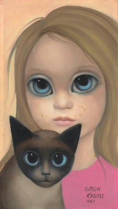 Bonhams : Margaret Keane (1927-2022) The Protector 9 x 5 in. (22.9 x 12 ...