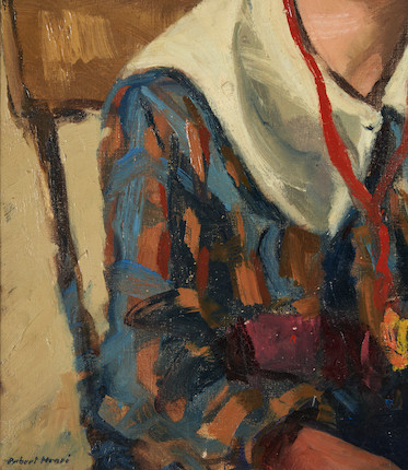 Robert Henri (American, 1865-1929) Blanche 24 x 20 in. framed 32 1/2 x 28 1/4 x 2 1/4 in. image 4