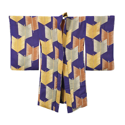 Bonhams Skinner : Woman's Lined Haori (Over Kimono) 48 in. x 38 in.