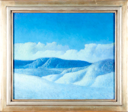 Carl Woolsey (American, 1902-1965) Blue Mountains 17 x 20 in. framed 22 x 25 x 1 in. image 2