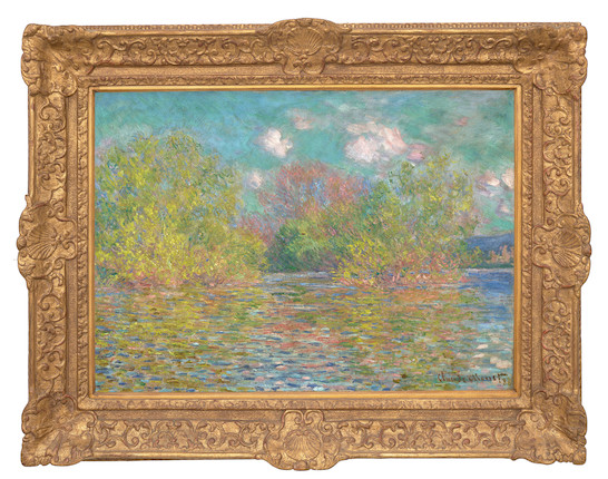 Bonhams : CLAUDE MONET (1840-1926) La Seine près de Giverny 25 3/4 x 36 ...