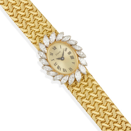 PIAGET AN 18K GOLD AND DIAMOND WRISTWATCH image 1