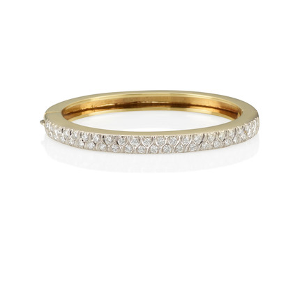 A BI-COLOR GOLD AND DIAMOND BRACELET image 2