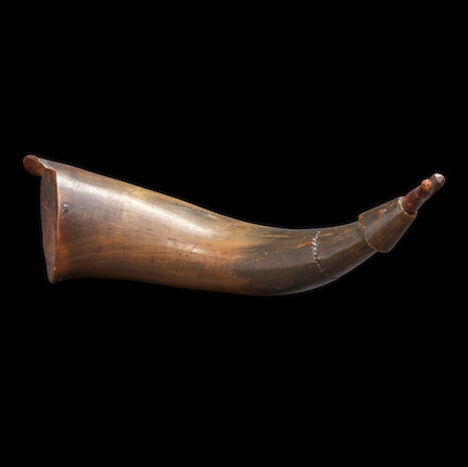 Bonhams Skinner : Luther Wade's Carved 1759 Powder Horn,