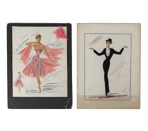 Bonhams : Mitzi Gaynor Patsy Blair Two Costume Sketches Designed by ...