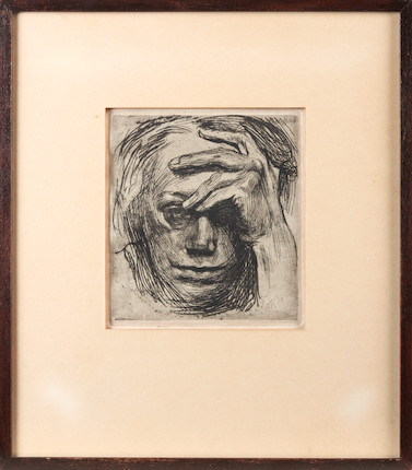 Bonhams Skinner : Käthe Kollwitz (German, 1867-1945); Selbstbildnis mit ...