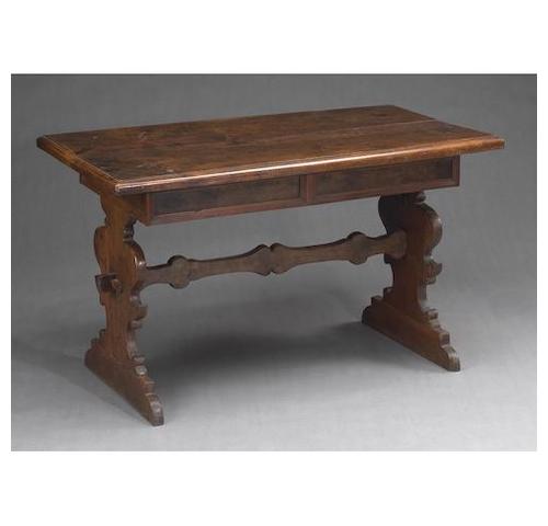 An Italian Baroque walnut table