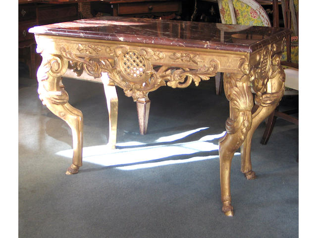 A fine R&#233;gence giltwood table de milieu
