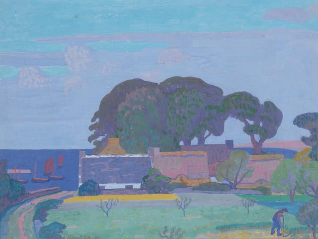 Adolphe Marie Timothee Beaufrere (French, 1876-1960) Houses in the Countryside; Cottages near the Seashore (2) 10 1/4 x 14in 9 x 11in