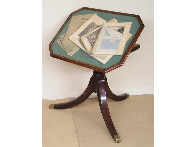 Edmund Gill (British 1820-1894) Trompe l'oeil drawing depicting manuscripts, 18 1/2 x 25in