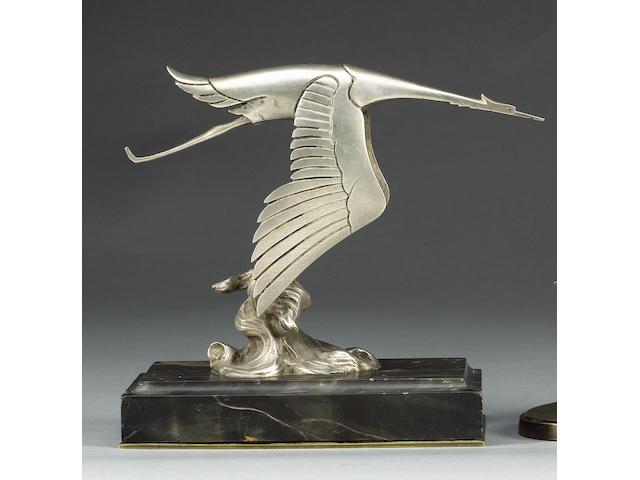 A superb Hispano-Suiza deskpiece by Frederick Bazin, French, circa 1919, Height: 7 ins
