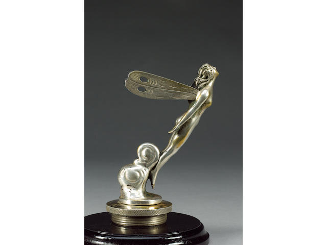 A good &#8216;Libellule&#8217; Dragonfly girl mascot by A.E.LeJeune, circa 1925, Height: 7&#189; ins