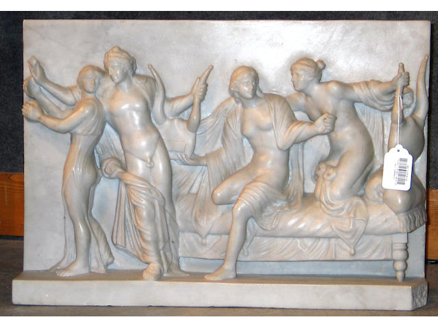 An Italian Neoclassical marble relief plaque