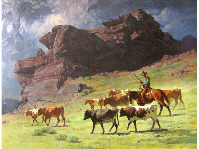 John Leone (American b.1929) On the move 29 3/4 x39in