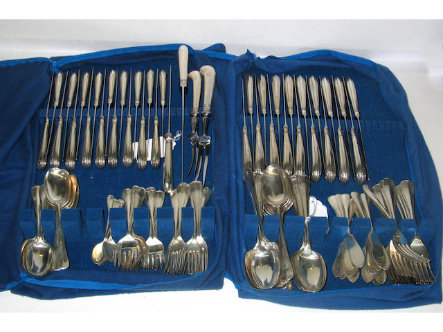 George VI Silver Partial Hanoverian Flatware Set