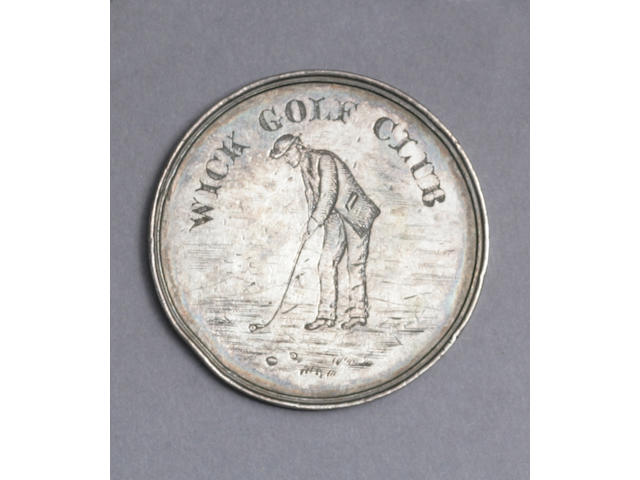 A circular shaped Glennie Medal from the Wick Golf Club, circa 1871,