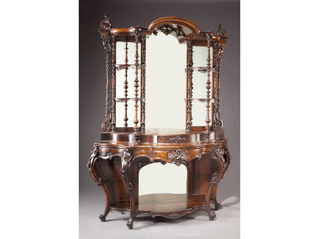 An American Rococo Revival rosewood &#233;tag&#232;re