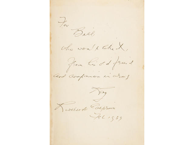 CHANDLER, RAYMOND. 1888-1959.