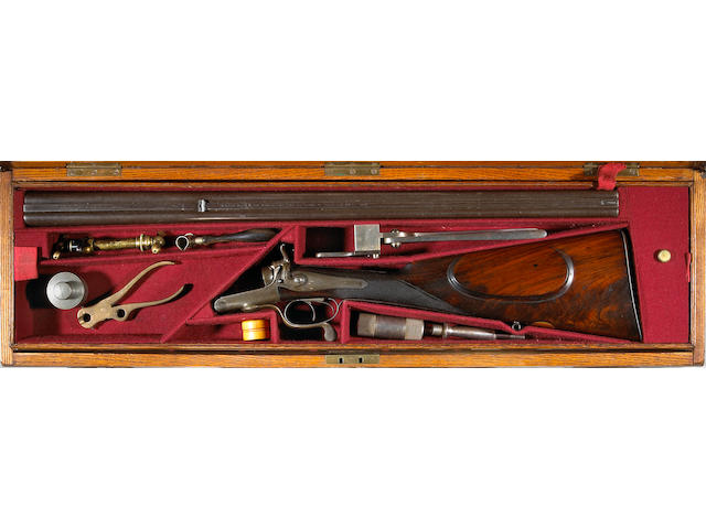 A cased .360 express James Purdey & Sons double rifle gifted to H.H. Nizam of the Deccan by Edward, Prince of Wales