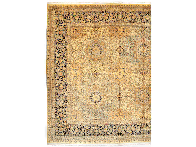 A Khorasan carpet Northeast Persia size approximately 19ft 2in x 19ft 4in