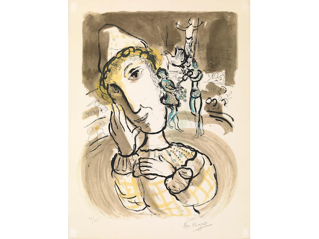 Marc Chagall Le Cirque au Clown Jaune, (M. 443), 1967