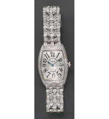 A diamond and eighteen karat gold wristwatch, Franck Muller