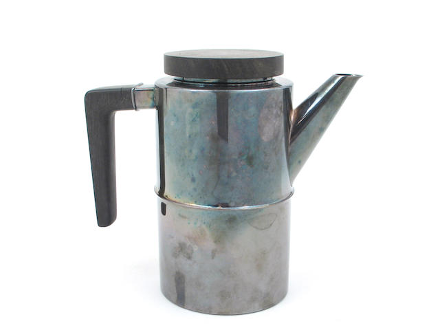 Danish Sterling and Ebony Coffee Pot by Georg Jensen