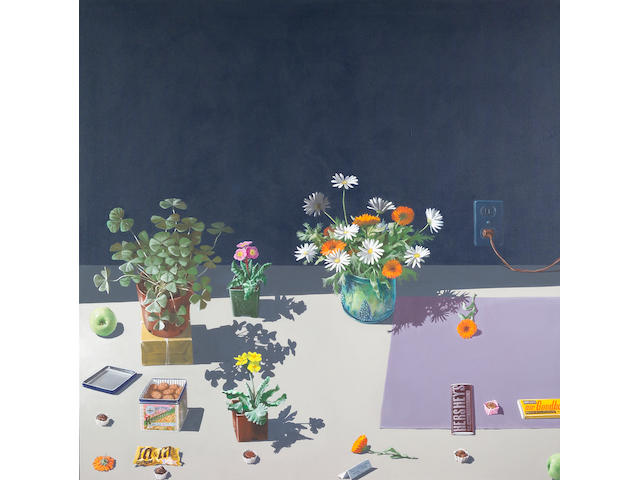 Paul Wonner (American, b.1920) Dutch Still Life with Cookies and Candy, 1984 50 x 50in (127 x 127cm)
