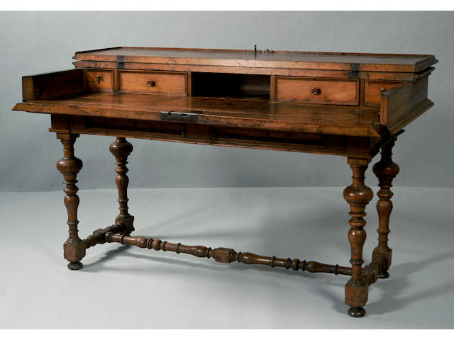 An Italian Baroque fruitwood secretary