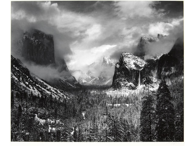 Ansel Adams (American, 1902-1984); Clearing Winter Storm, Yosemite National Park, California;