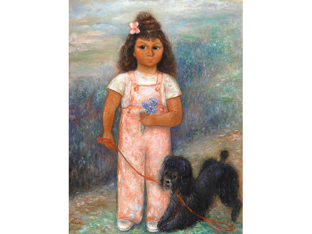 Reuven Rubin (Israeli, 1893-1974) Little Girl from Venezuela, c. 1940 40 x 30in (101.6 x 76.2cm)