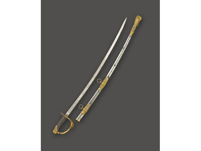 An historic U.S. Model 1872 cavalry officer's saber presented to Medal of Honor winner General Frederick Funston