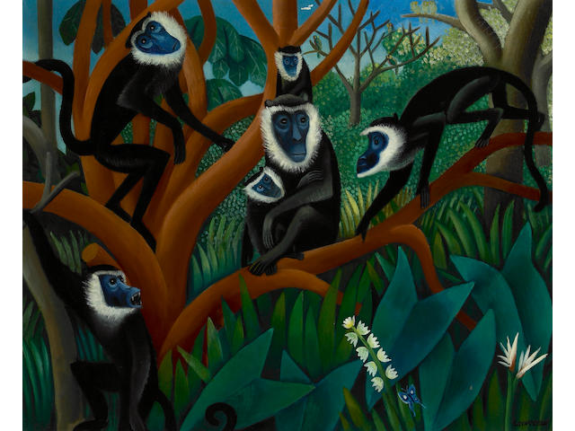 Miguel Covarrubias (Mexican, 1904-1957) Dentro de la selva tropical 22 x 27in (56 x 68.5cm)