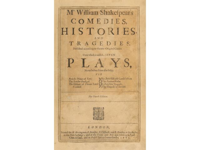 SHAKESPEARE, WILLIAM.  1564-1616.