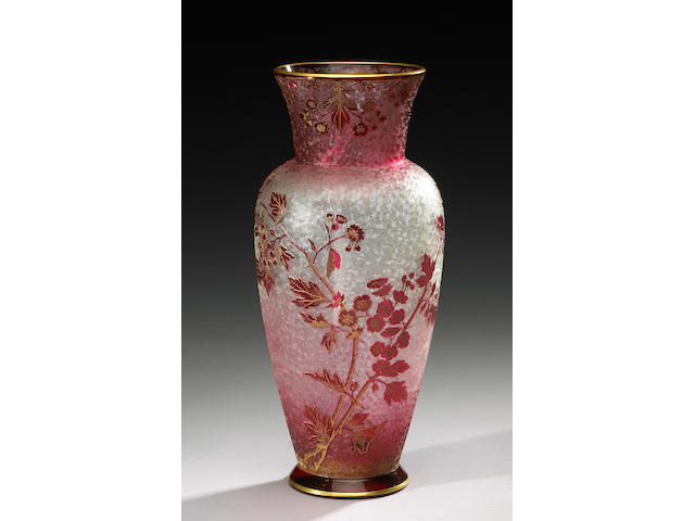 A Baccarat cameo glass vase