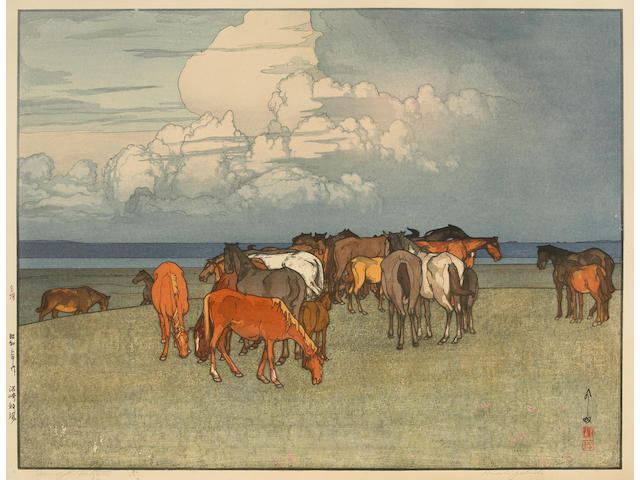 Hiroshi Yoshida (1876-1950): one oversize modern print