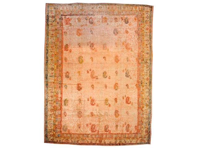 An Angorra Oushak West Anatolia, size approximately 12ft. 2in. x 16ft. 2in.