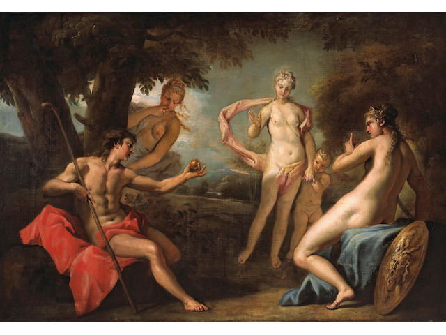 Sebastiano Ricci (Italian, 1659-1734) The judgment of Paris 41 x 59 3/4in (104.2 x 151.4cm)