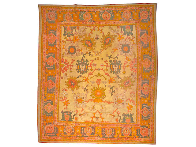 An Oushak carpet West Anatolia, size approximately 12ft. x 14ft.