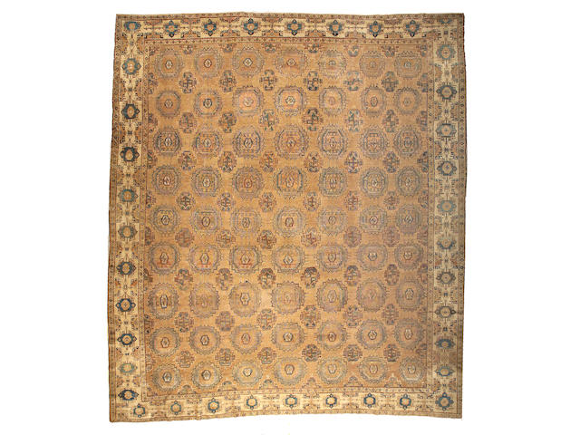 A Khotan carpet Turkestan, size approximately 13ft. 6in. x 15ft. 4in.