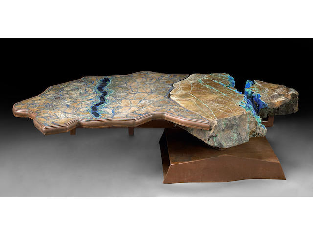 Custom Azur-Malachite Table