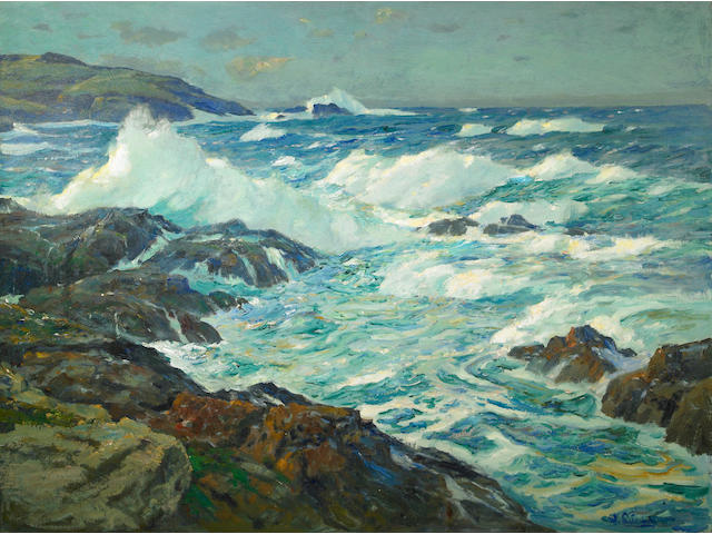 William Ritschel (1864-1949) Land's End 30 x 40in