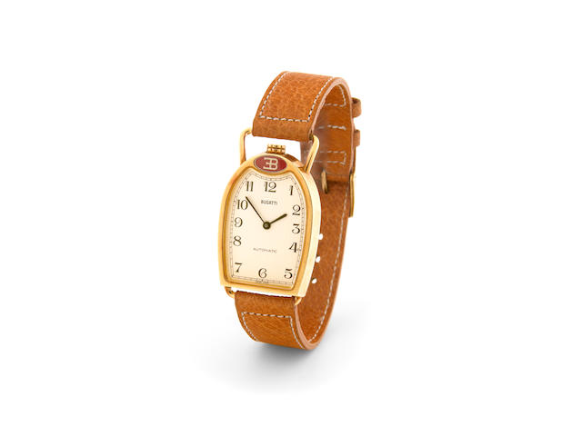 Bugatti. An 18k gold self-winding wristwatch in the form of a Bugatti radiatorEttore Bugati, made in the 1990s