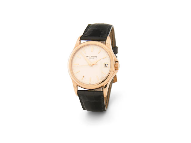 Patek Philippe. A fine 18k rose gold self-winding calendar wristwatchCalatrava, Ref.5107R, circa 2004