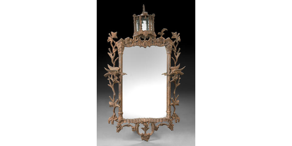 A Chinese Chippendale style mirror
