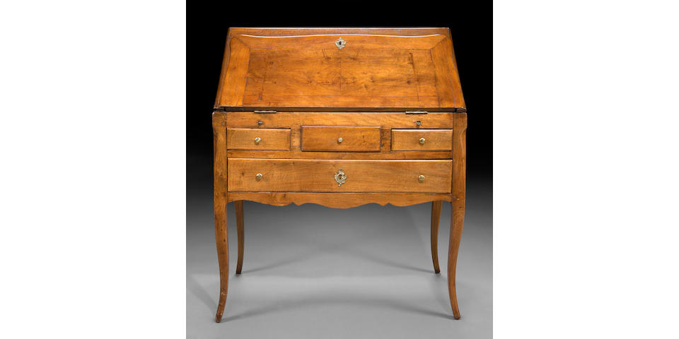 A Louis XV walnut bureau