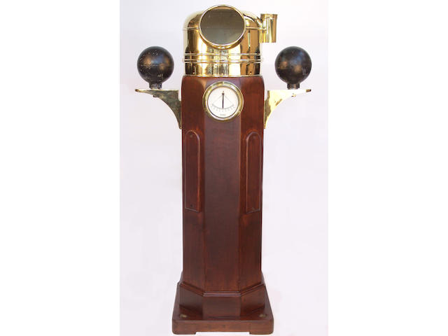 A large ship's binnacle compass, 61in (155cm) high