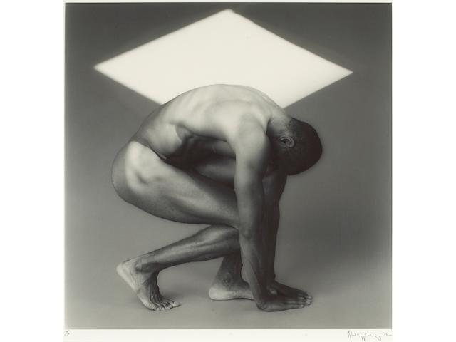 Robert Mapplethorpe (American, 1946-1989); Thomas with White Triangle;