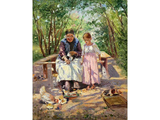 Vladimir Egorovich Makovsky (Russian, 1846-1920) A pleasure shared